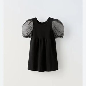Zara black toddler girl dress lace detail 2-3 years